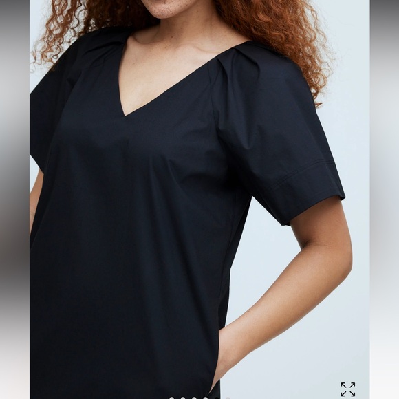 NWT Madewell V-neck Poplin Mini Shirt Dress with Pockets sz. XXL - Picture 4 of 8